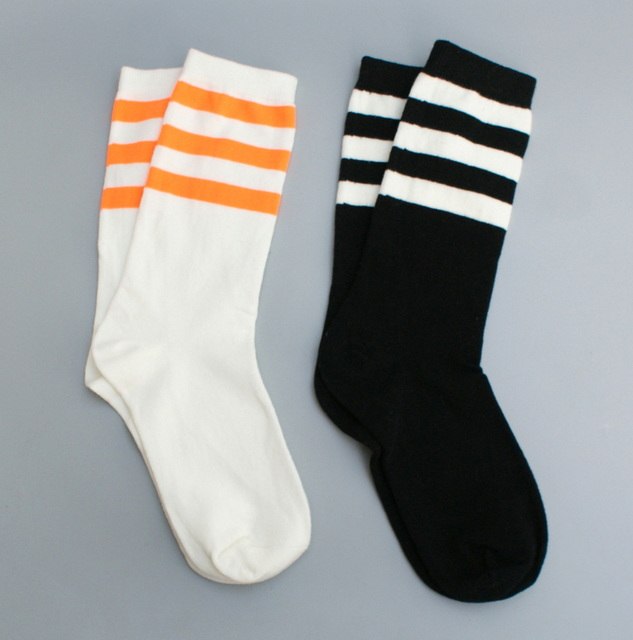 3 Striped midi socks 