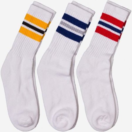 3 Striped midi socks 